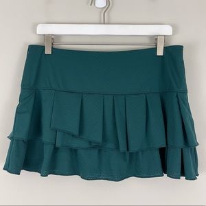 Lucky in Love Wavy Pleat Tiered Mesh Skort